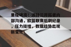 乐鱼体育-关于里程碑夜！波特兰开拓者内部沟通，欧篮联赛后刷纪录，压力陡增，数据趋势出现新变化的信息